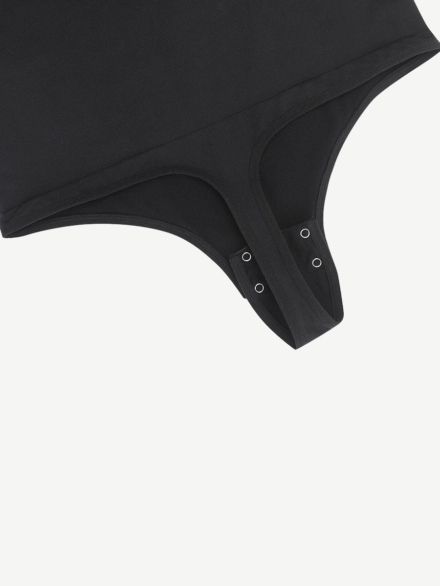 Diagonal Neck Sculpt Long Sleeve Bodysuit