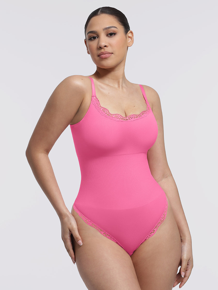 Lace Cami Sculpt Thong Bodysuit