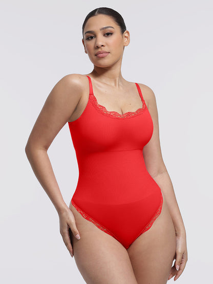 Lace Cami Sculpt Thong Bodysuit