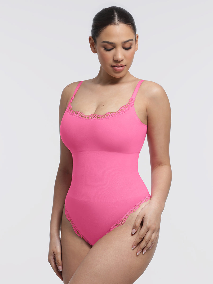 Lace Cami Sculpt Thong Bodysuit