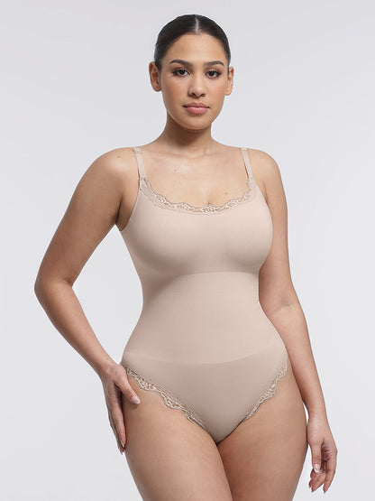 Lace Cami Sculpt Thong Bodysuit