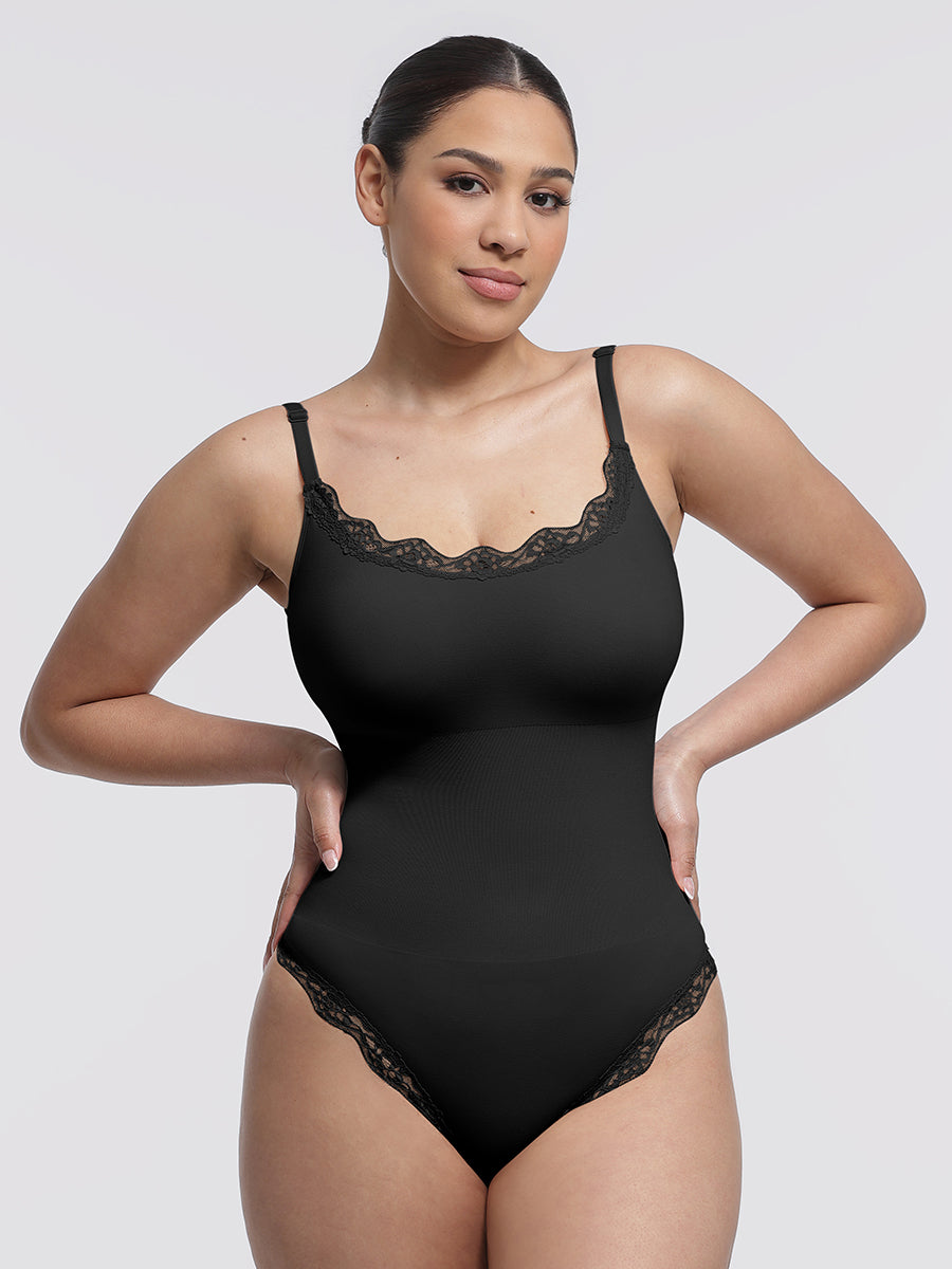 Lace Cami Sculpt Thong Bodysuit