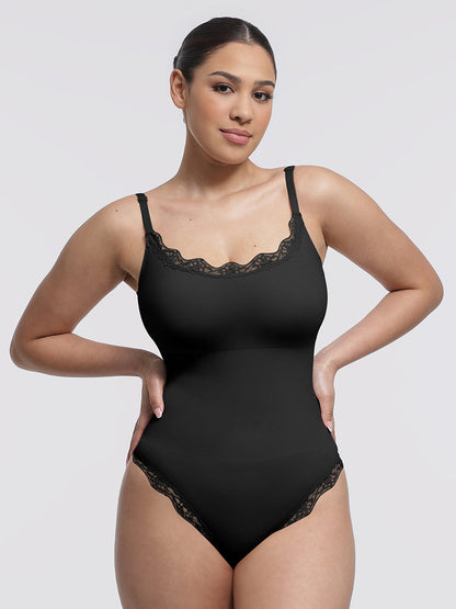 Lace Cami Sculpt Thong Bodysuit