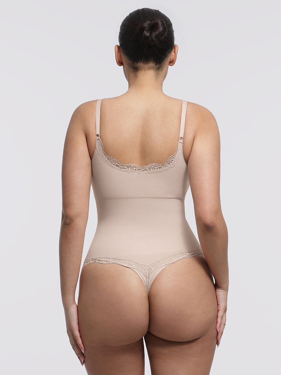 Lace Cami Sculpt Thong Bodysuit