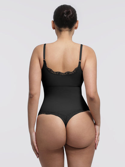 Lace Cami Sculpt Thong Bodysuit
