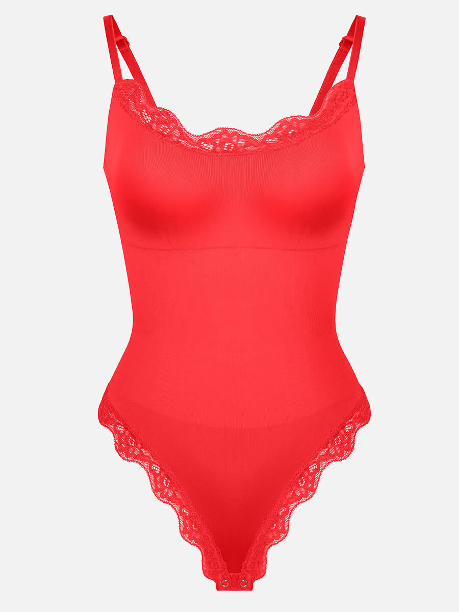 Lace Cami Sculpt Thong Bodysuit