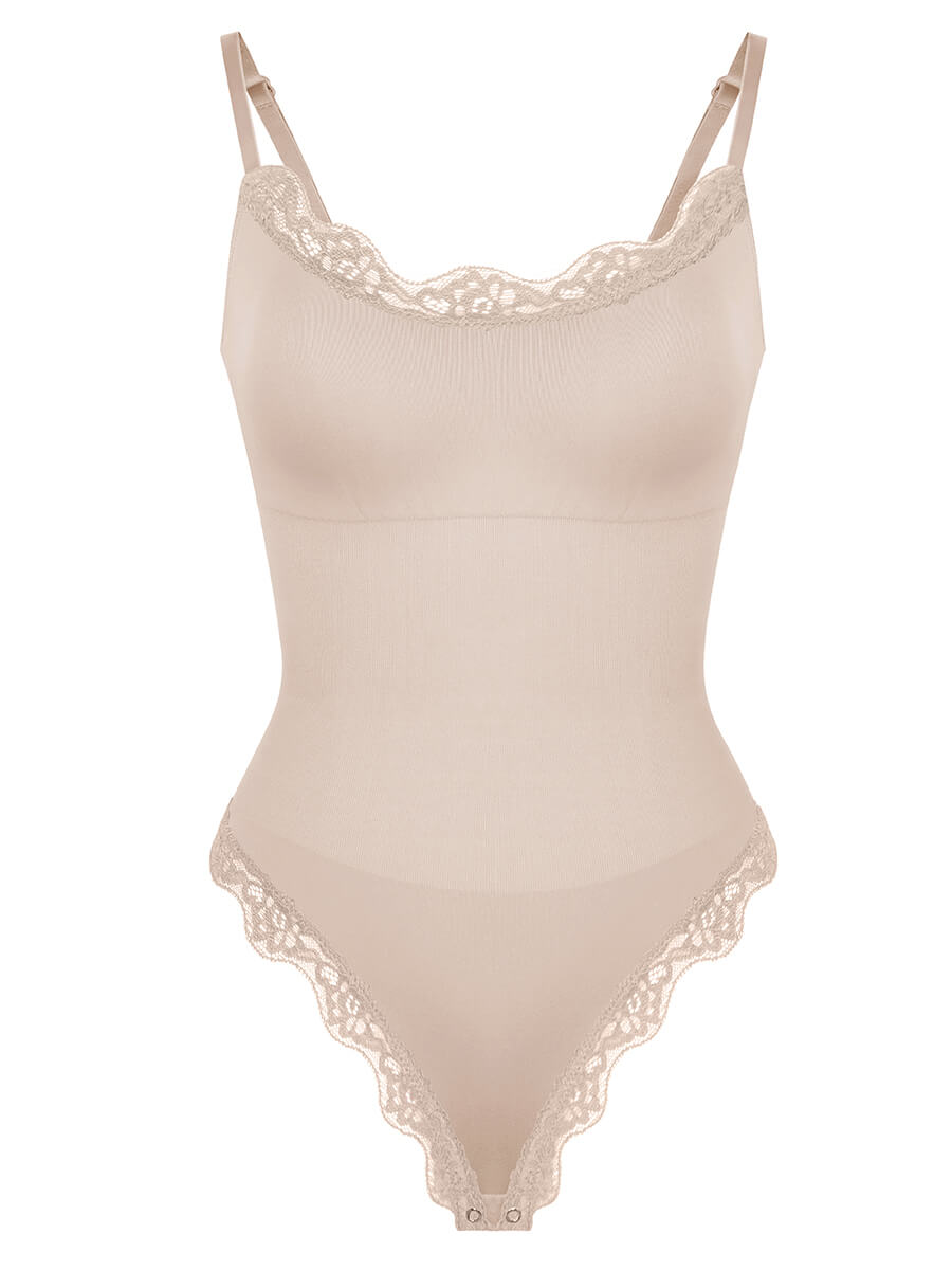 Lace Cami Sculpt Thong Bodysuit