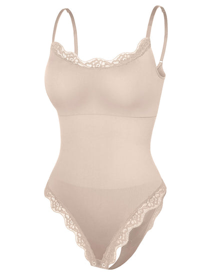 Lace Cami Sculpt Thong Bodysuit