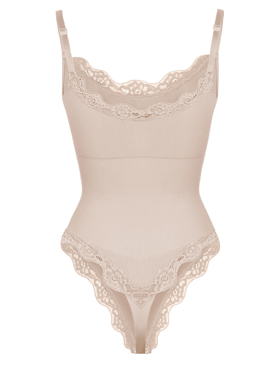 Lace Cami Sculpt Thong Bodysuit