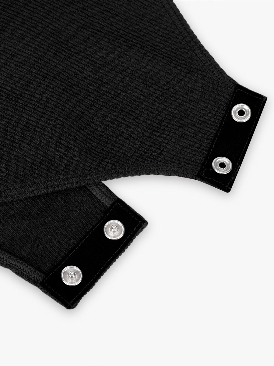 Ribbed Zip Front Sculpt Bodysuit