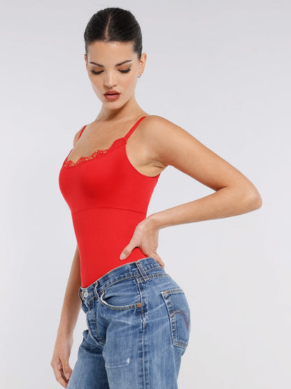 Lace Cami Sculpt Thong Bodysuit