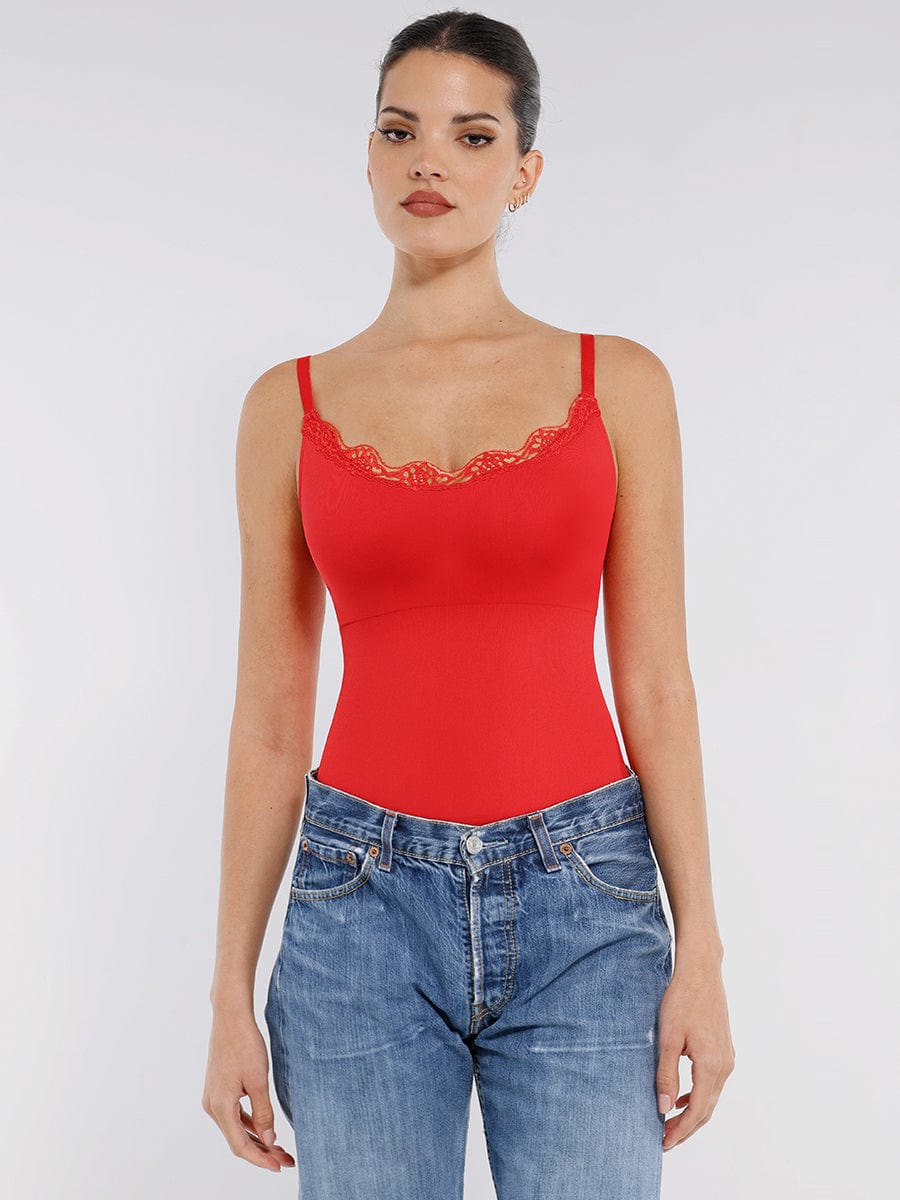 Lace Cami Sculpt Thong Bodysuit