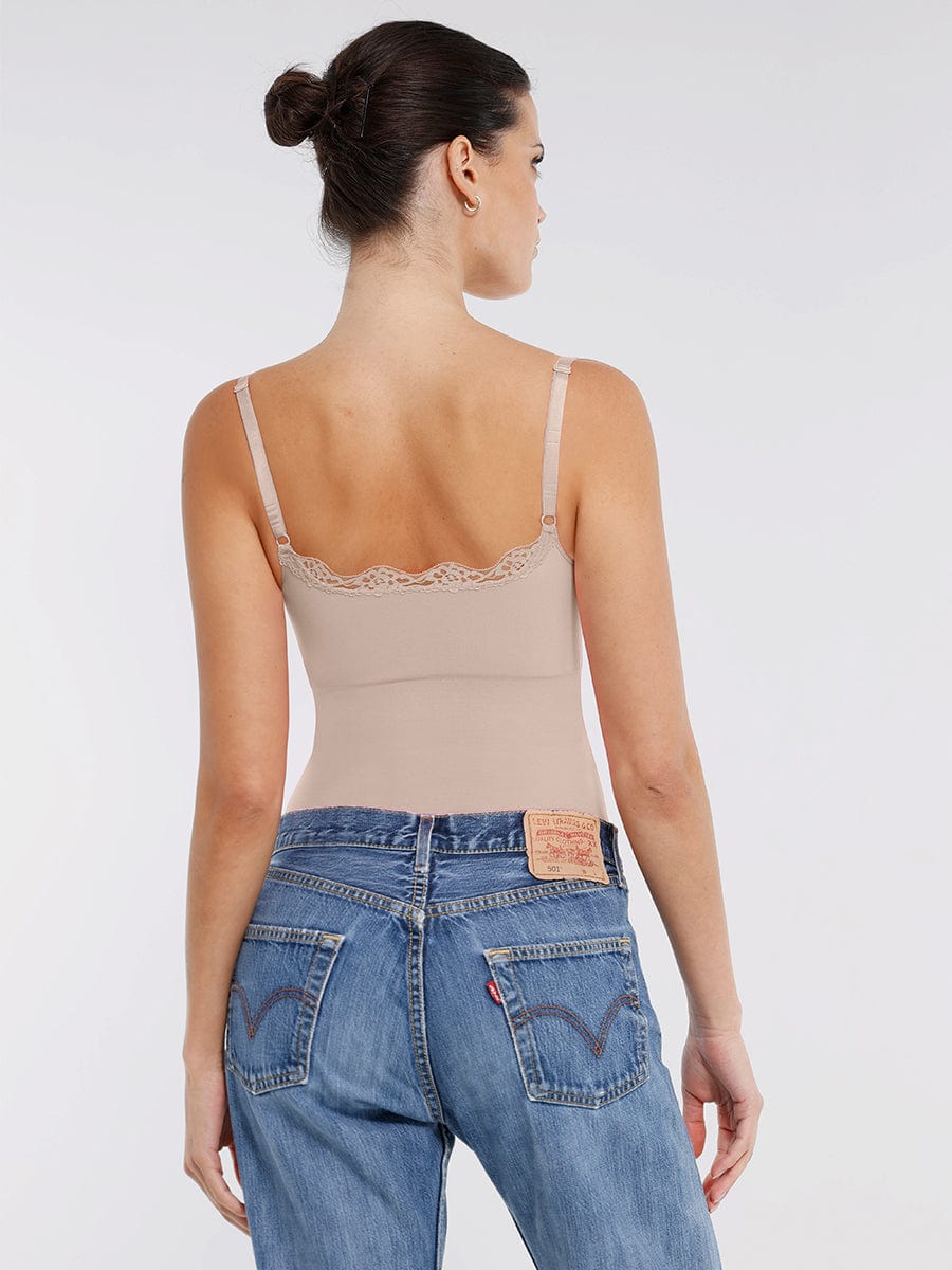 Lace Cami Sculpt Thong Bodysuit