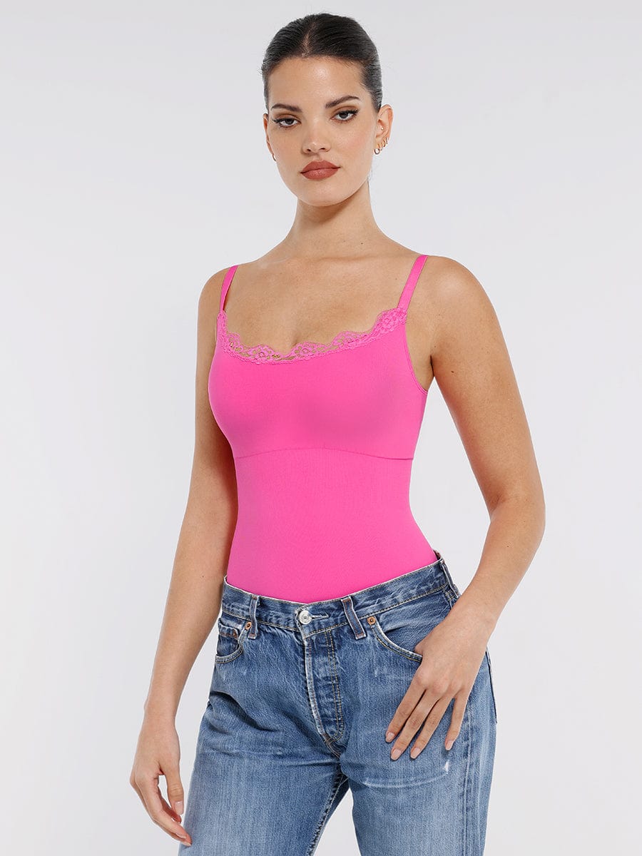 Lace Cami Sculpt Thong Bodysuit