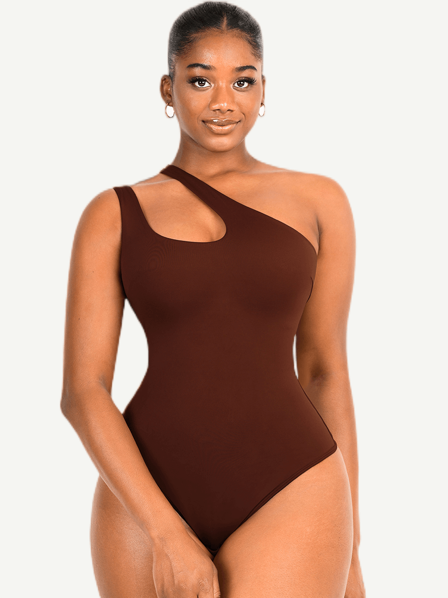 Asymmetrical Double Strap Bodysuit