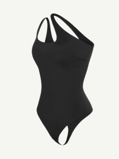 Asymmetrical Double Strap Bodysuit