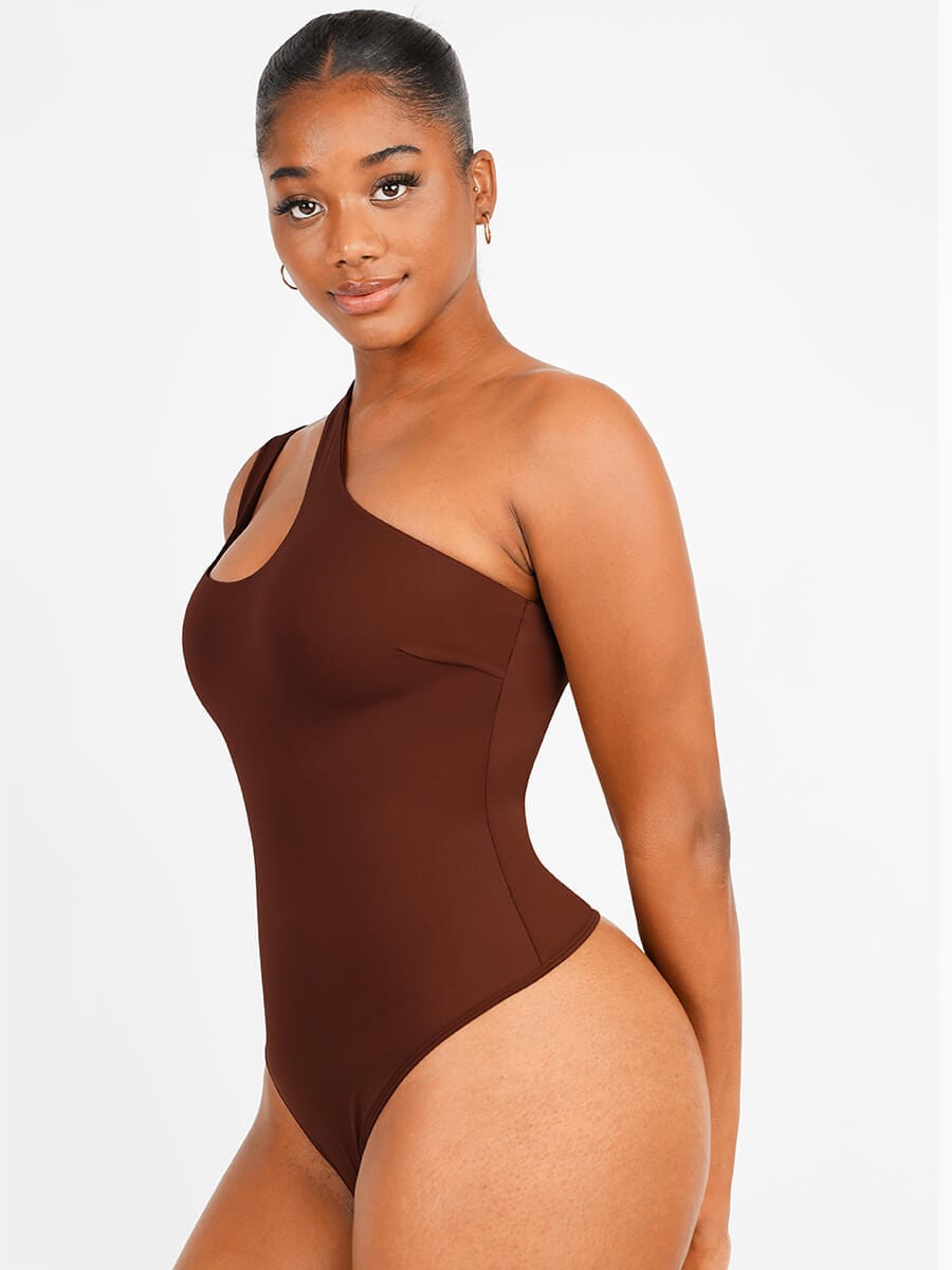 Asymmetrical Double Strap Bodysuit