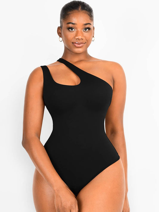 Asymmetrical Double Strap Bodysuit