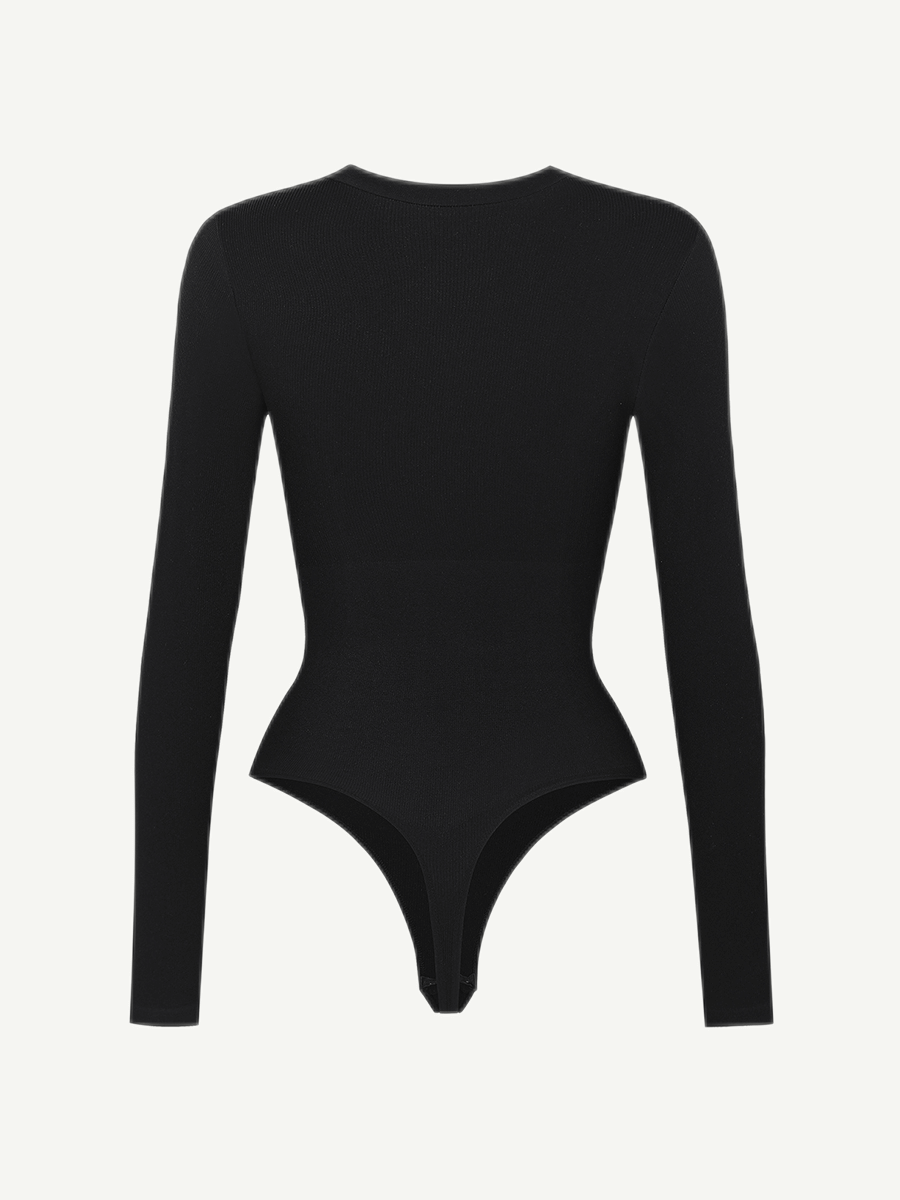 Long Sleeve V-Neck Sculpt Bodysuit
