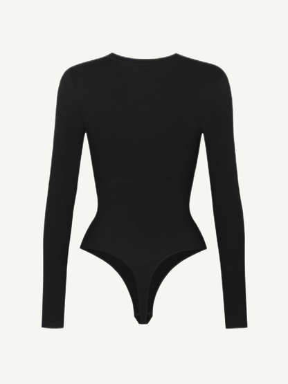 Long Sleeve V-Neck Sculpt Bodysuit