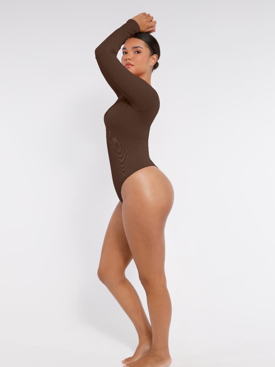 Long Sleeve V-Neck Sculpt Bodysuit
