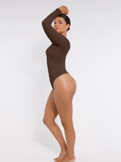 Long Sleeve V-Neck Sculpt Bodysuit