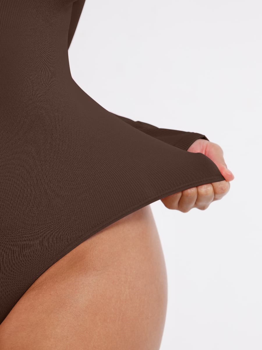 Long Sleeve V-Neck Sculpt Bodysuit