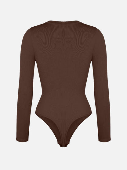 Long Sleeve V-Neck Sculpt Bodysuit