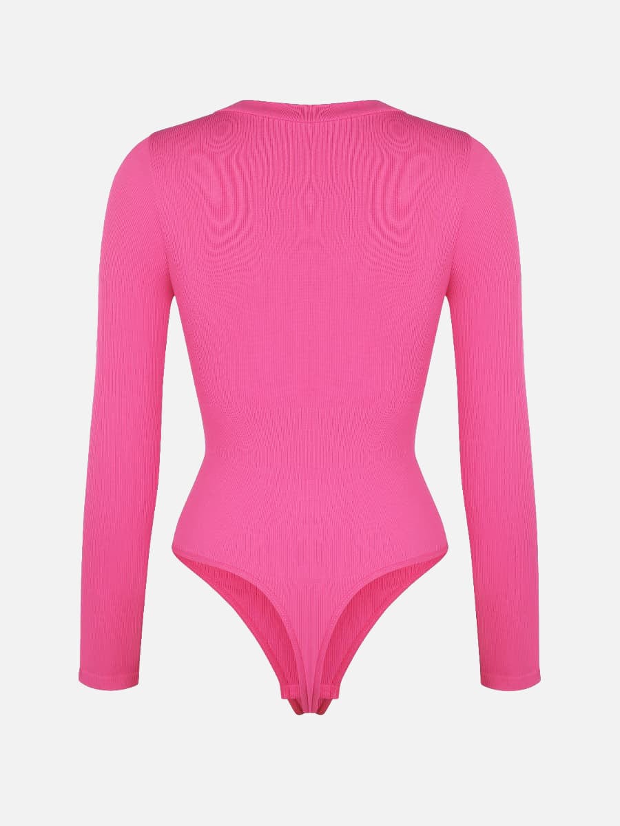 Long Sleeve V-Neck Sculpt Bodysuit