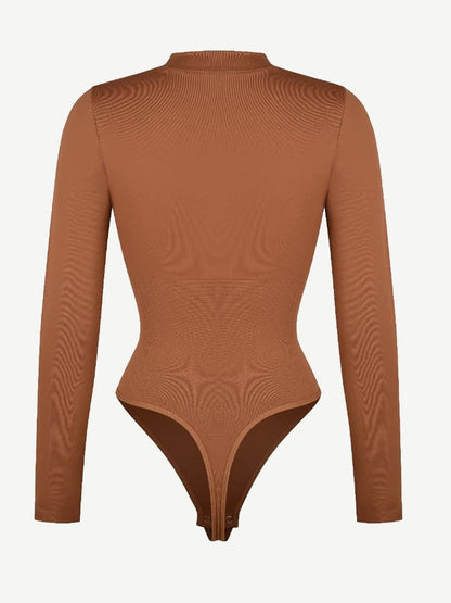 Long Sleeve Zip Sculpt Bodysuit