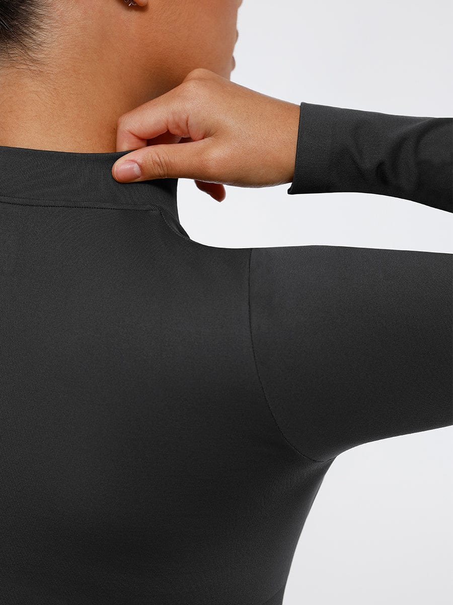 Long Sleeve Zip Sculpt Bodysuit