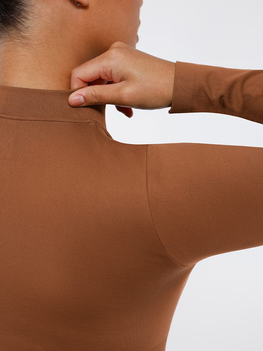 Long Sleeve Zip Sculpt Bodysuit