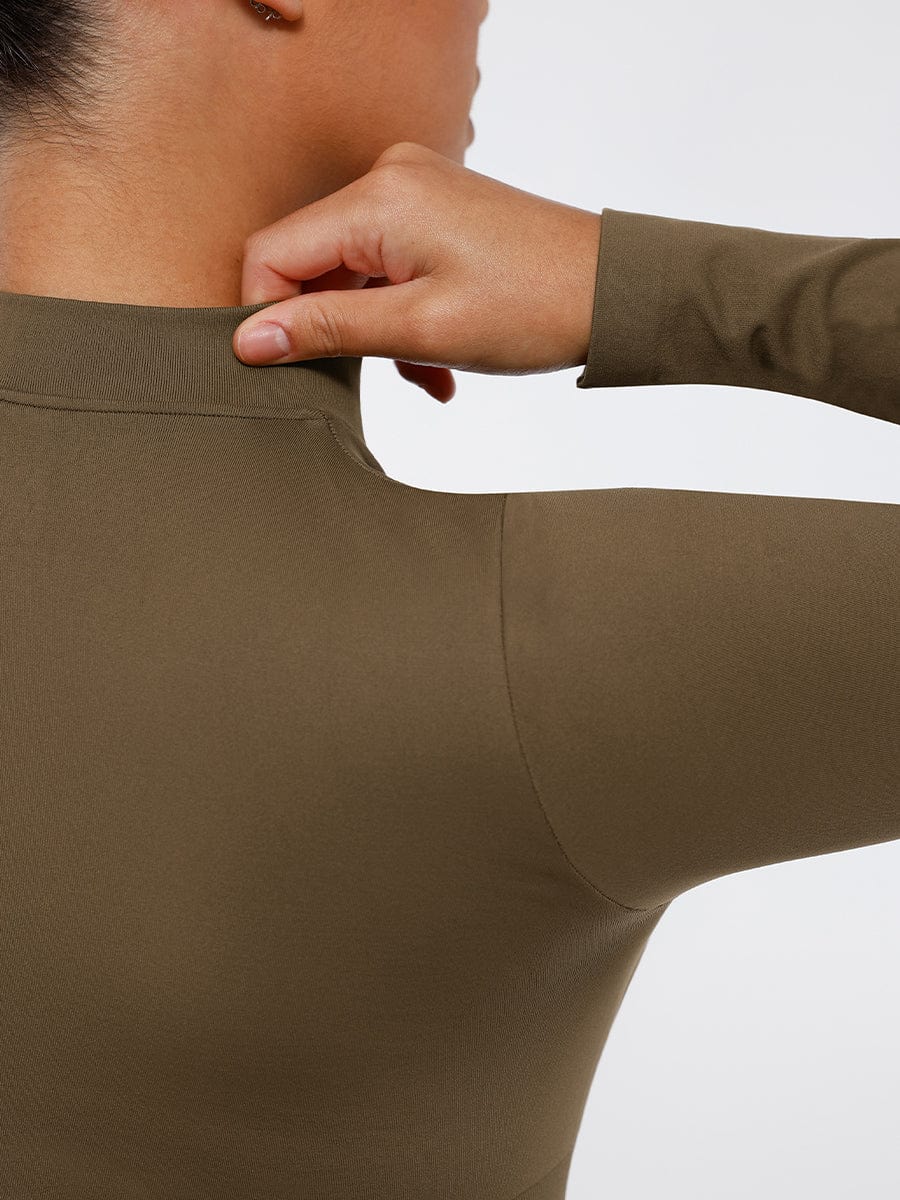 Long Sleeve Zip Sculpt Bodysuit