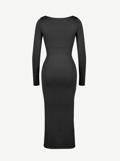 Sculpt Slit Dress