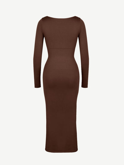 Sculpt Slit Dress