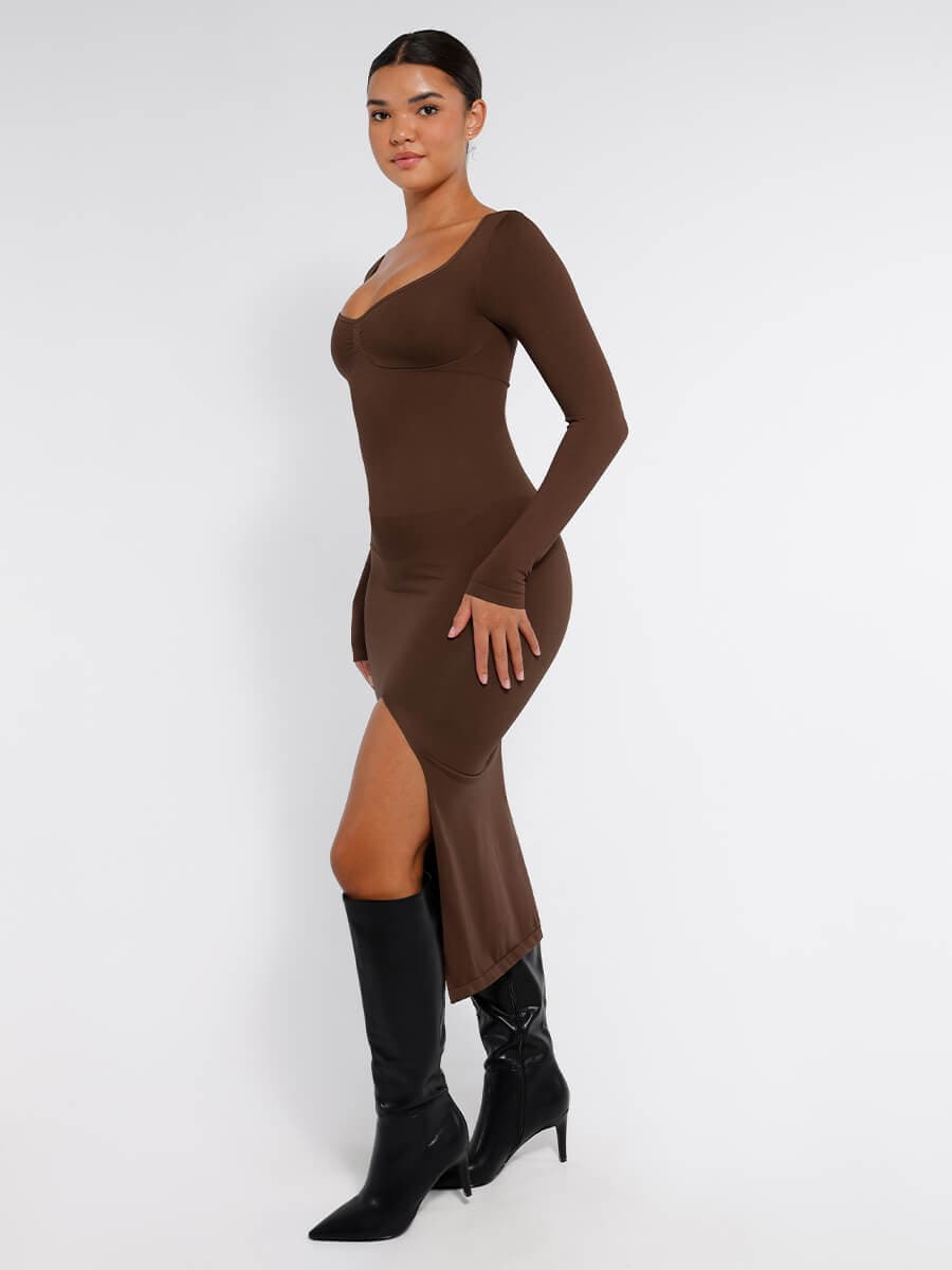 Sculpt Slit Dress