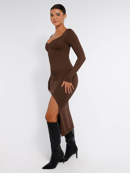 Sculpt Slit Dress