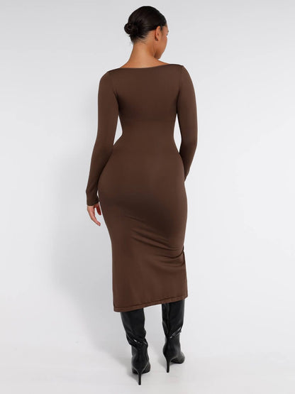 Sculpt Slit Dress