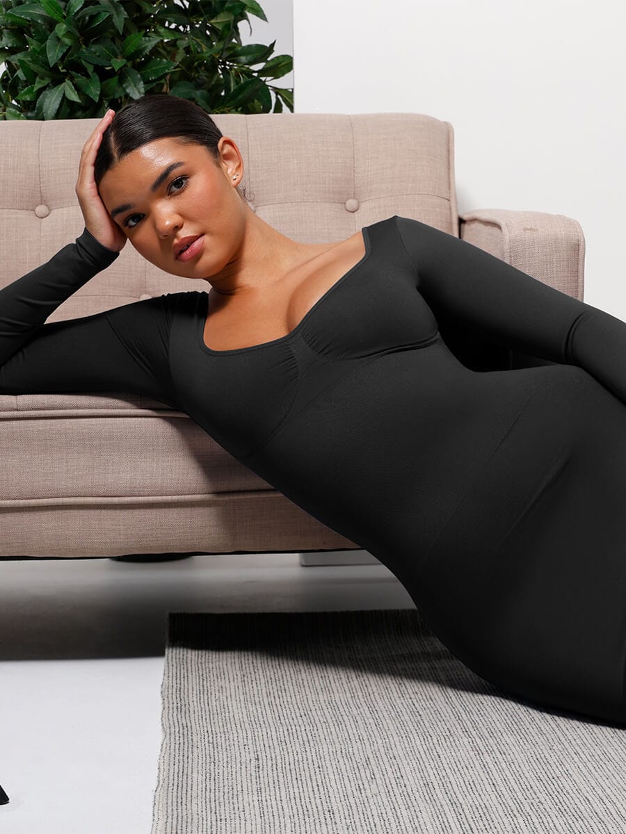 Sculpt Slit Dress