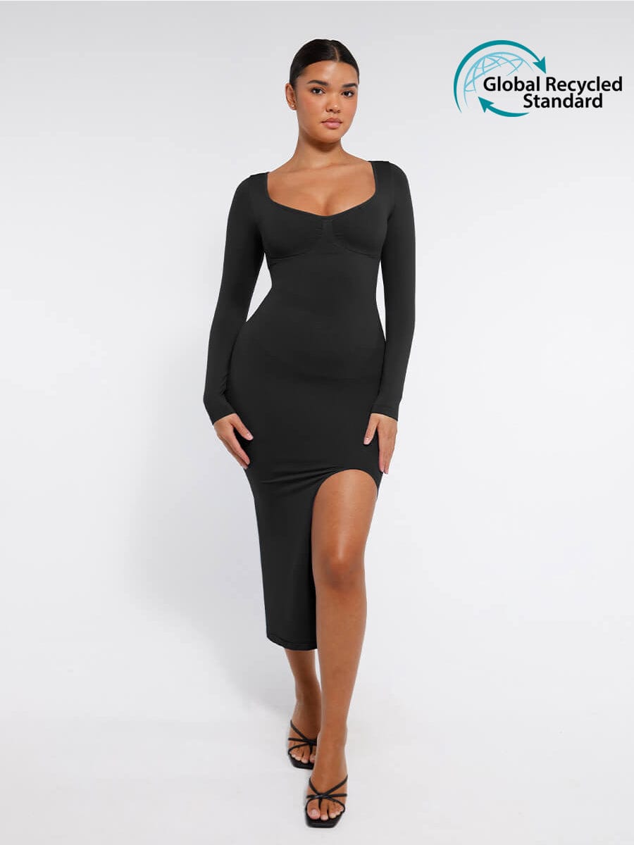 Sculpt Slit Dress