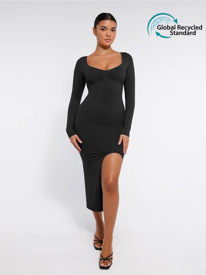 Sculpt Slit Dress