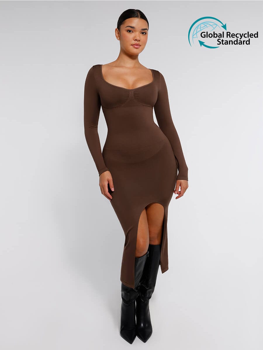 Sculpt Slit Dress